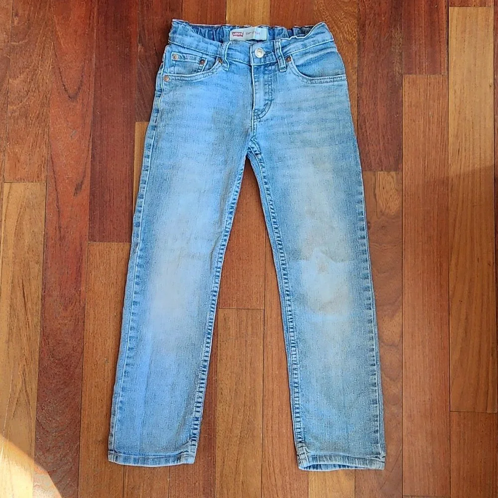 Levi's 514 Kids Light Wash Straight Jeans Size 8
